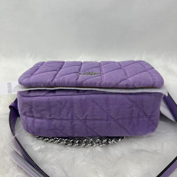 Coach Quinn Bag Shoulder/Crossbody In Denim and Leather/Silver/Iris CBR15 NWT - Picture 10 of 10